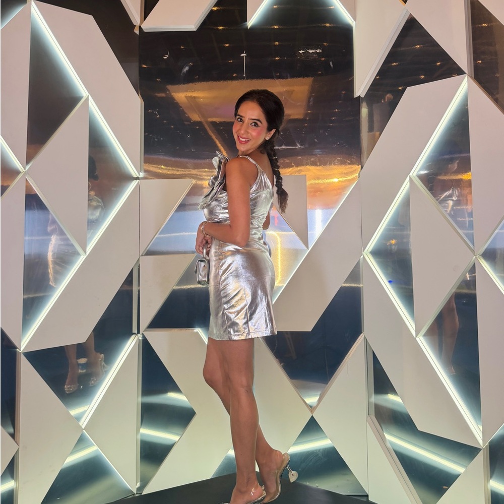 Silver Metallic Dress